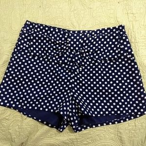Disney by Lauren Conrad navy polka dot bow shorts